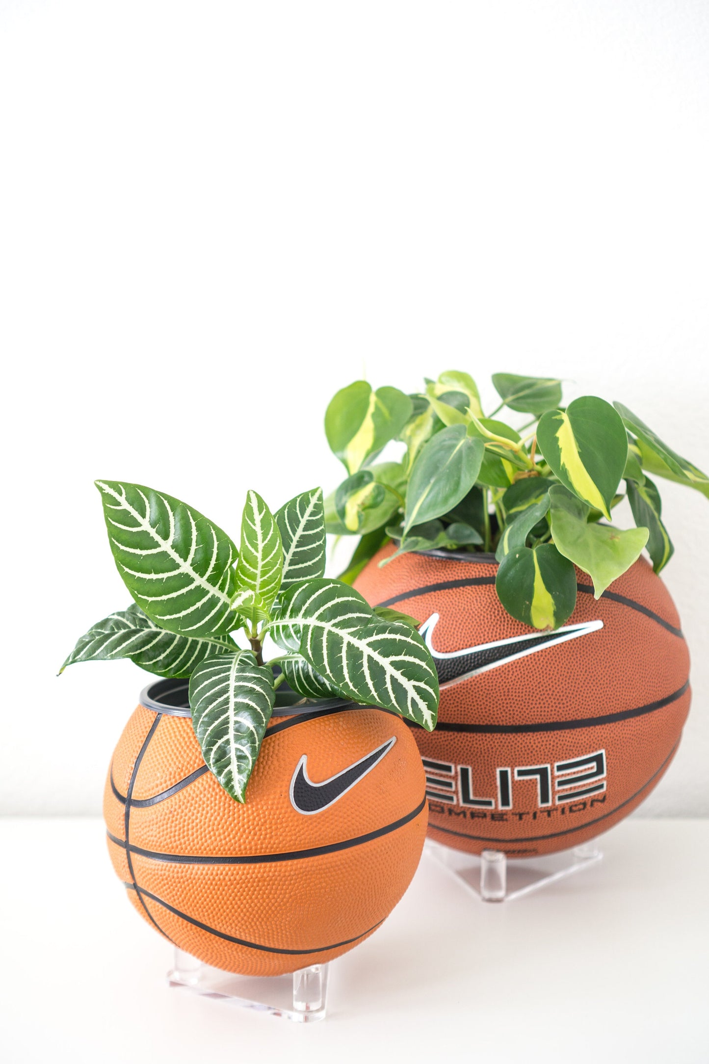 plntrs - Nike Swoosh Skills Mini Basketball Planter - new ball with stand
