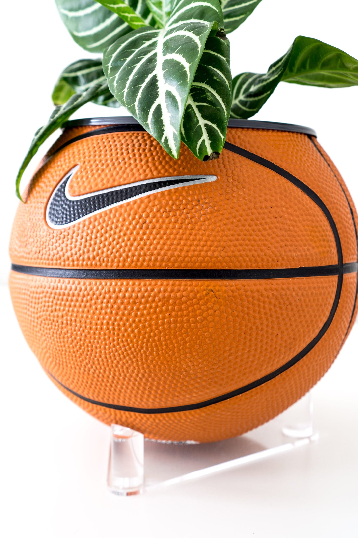 plntrs - Nike Swoosh Skills Mini Basketball Planter - new ball with stand