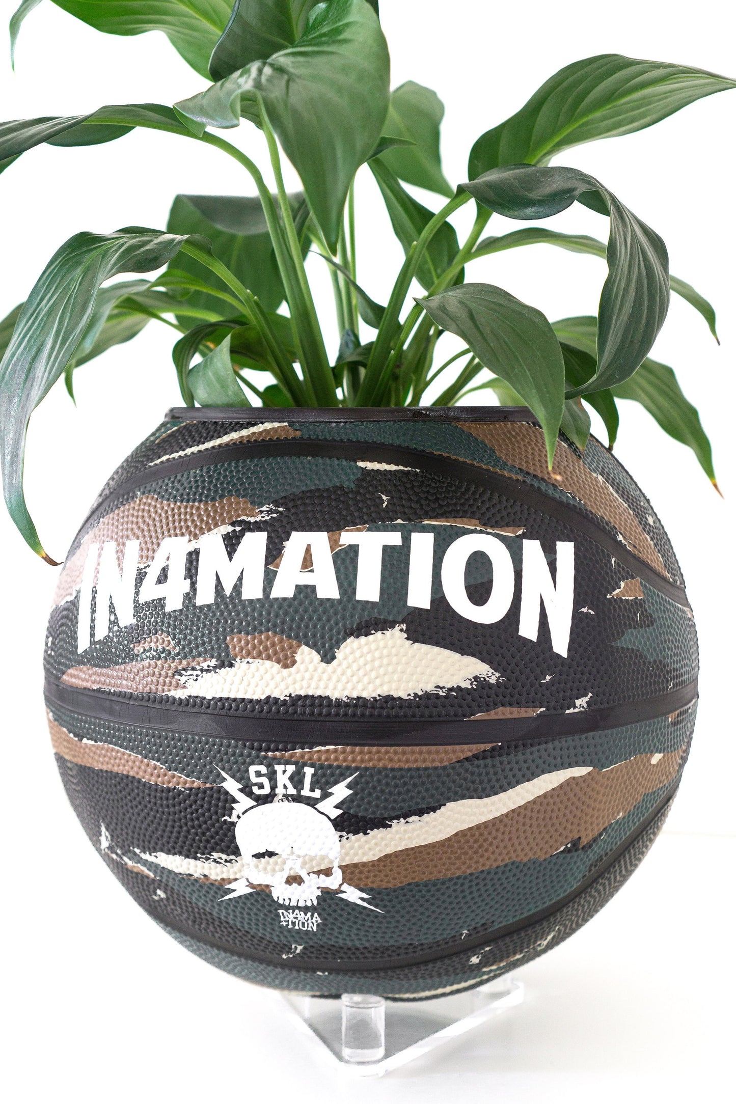 plntrs - IN4MATION SKL Camoflauge Limited Edition Basketball Planter with stand (full size)