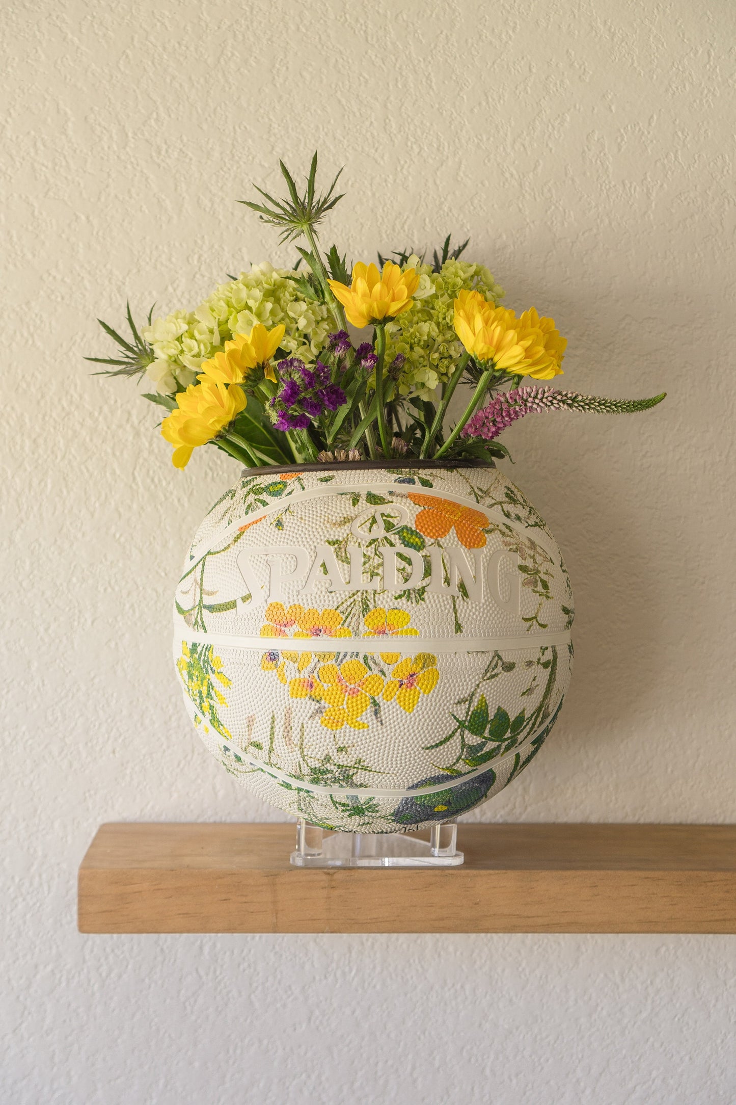 plntrs - Spalding Floral Urban Outfitters Exclusive Basketball Planter with stand (full size)