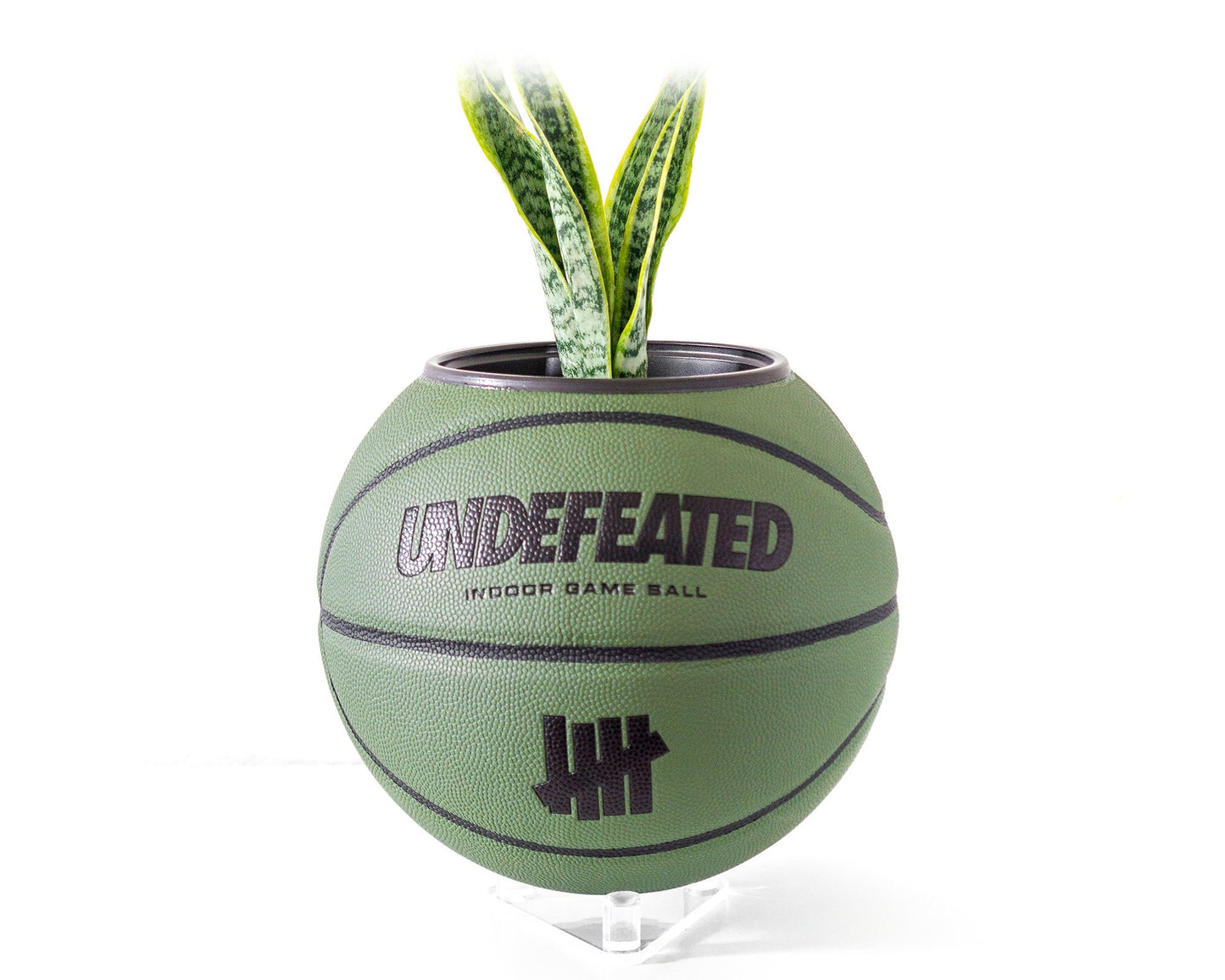 plntrs - Wilson x Undefeated Olive Limited Edition Basketball Planter with stand (full size)