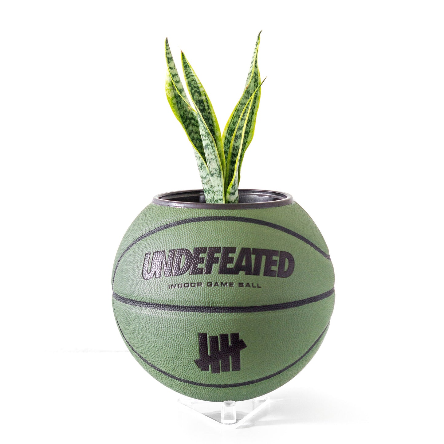 plntrs - Wilson x Undefeated Olive Limited Edition Basketball Planter with stand (full size)