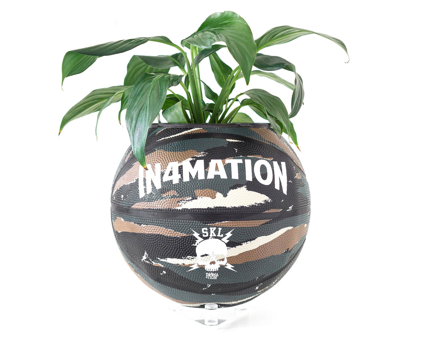 plntrs - IN4MATION SKL Camoflauge Limited Edition Basketball Planter with stand (full size)