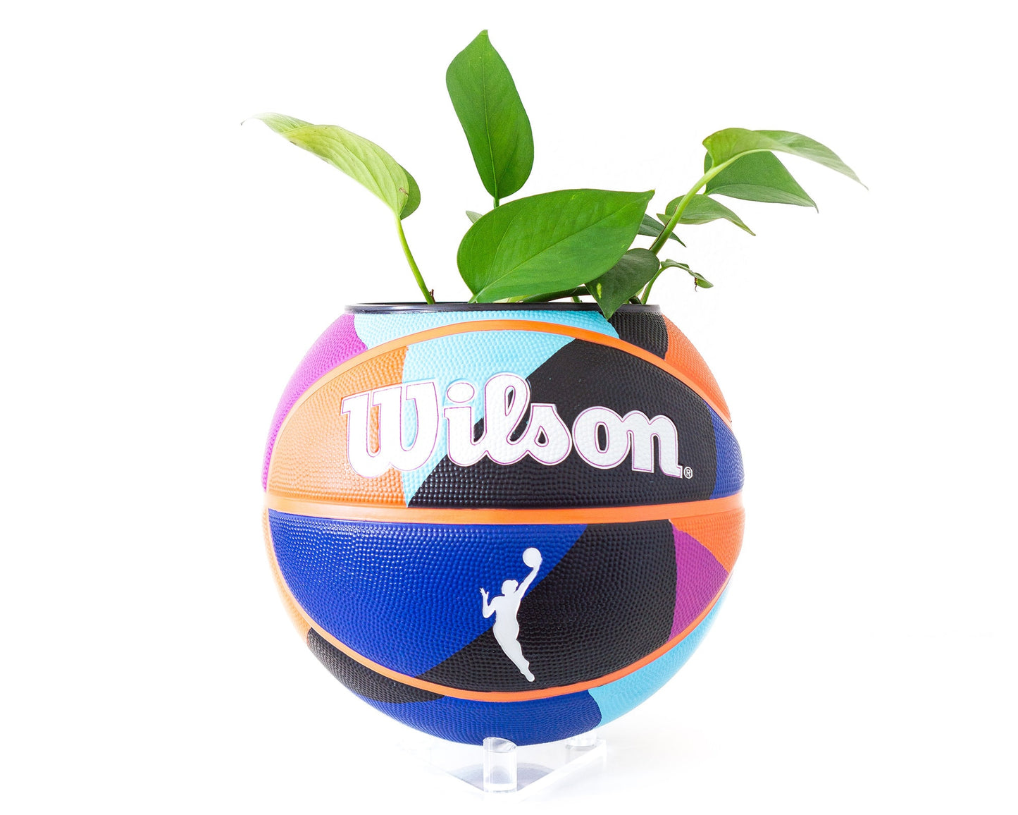 plntrs - WNBA Wilson HEIR Basketball Planter - new ball with stand
