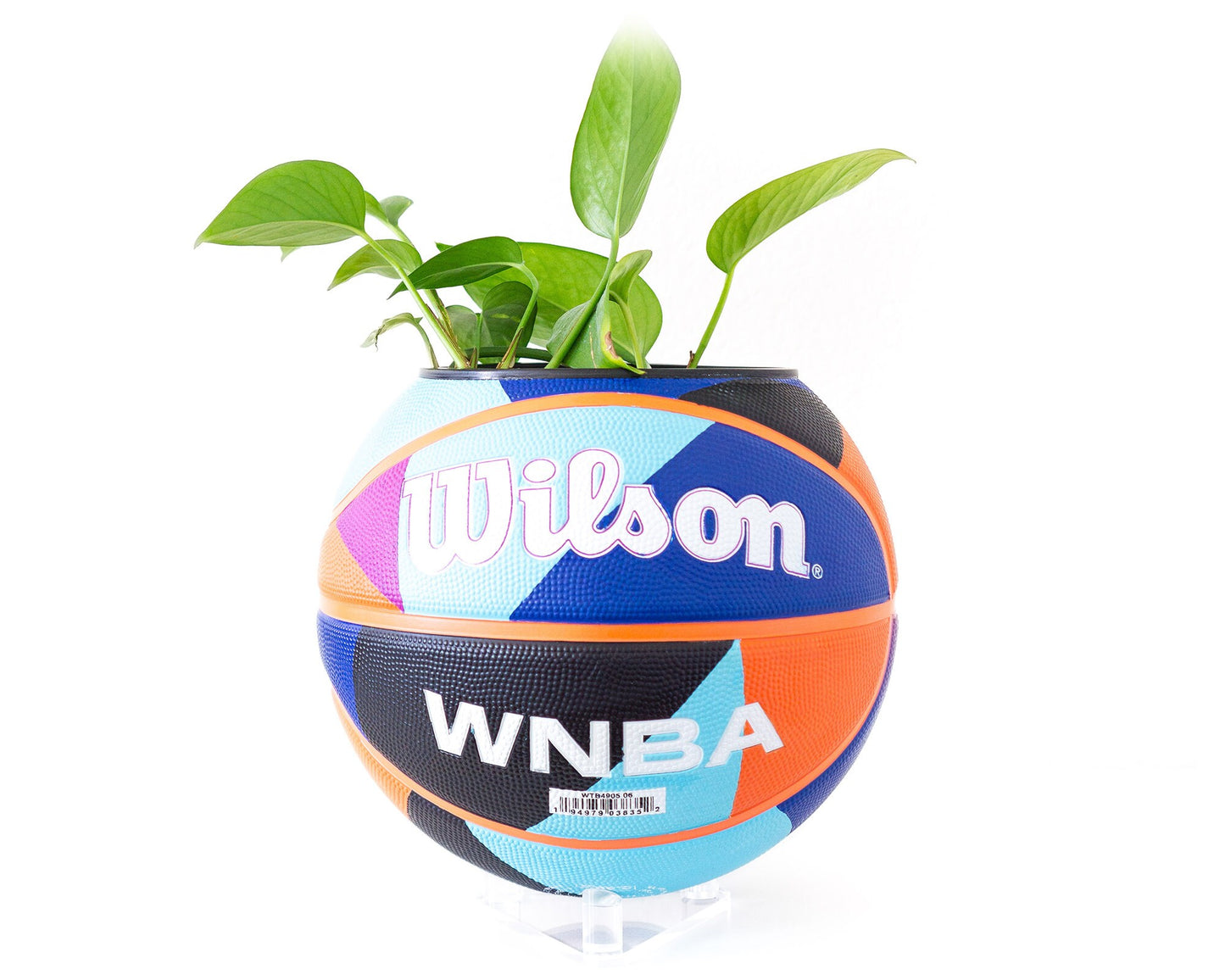 plntrs - WNBA Wilson HEIR Basketball Planter - new ball with stand