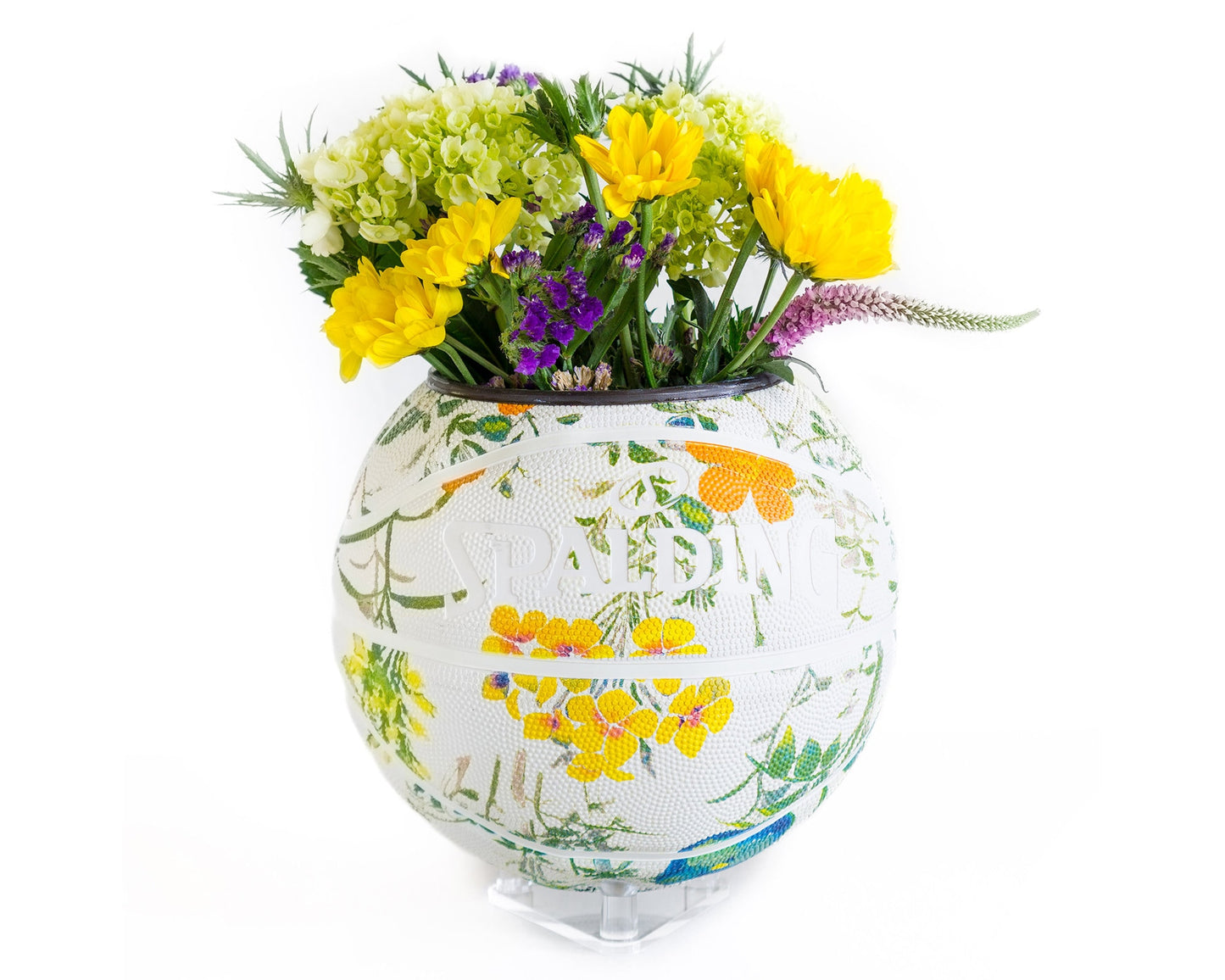 plntrs - Spalding Floral Urban Outfitters Exclusive Basketball Planter with stand (full size)