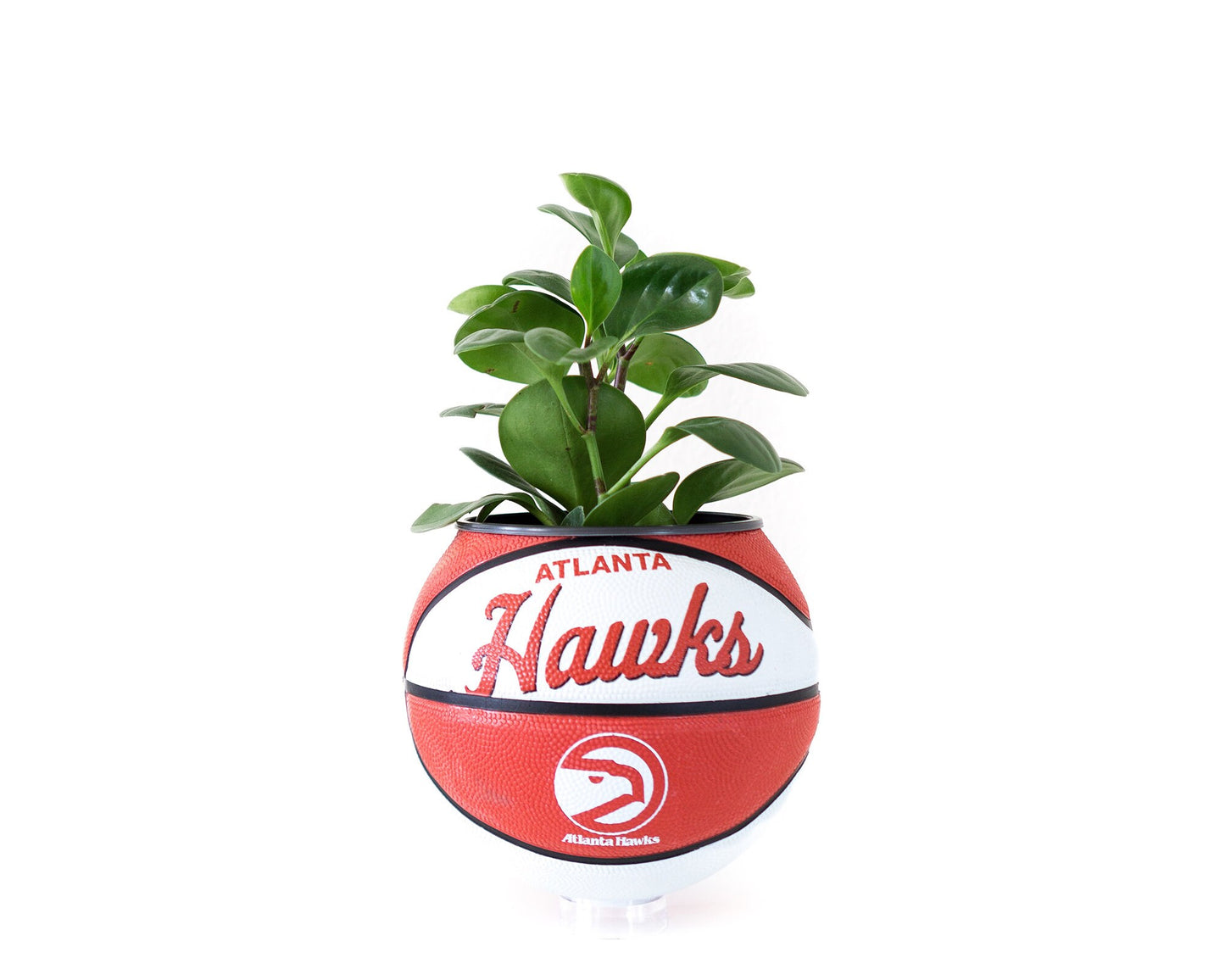 plntrs - Wilson Atlanta Hawks Hardcourt Classic Mini Basketball Planter - new ball with stand