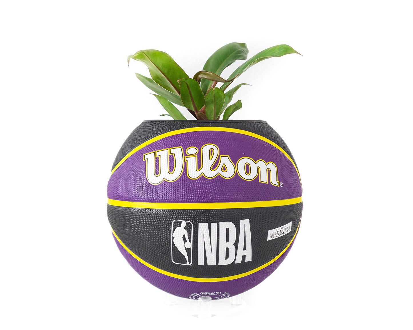 plntrs - NBA Wilson Los Angeles Lakers Tribute Basketball Planter - new ball with stand