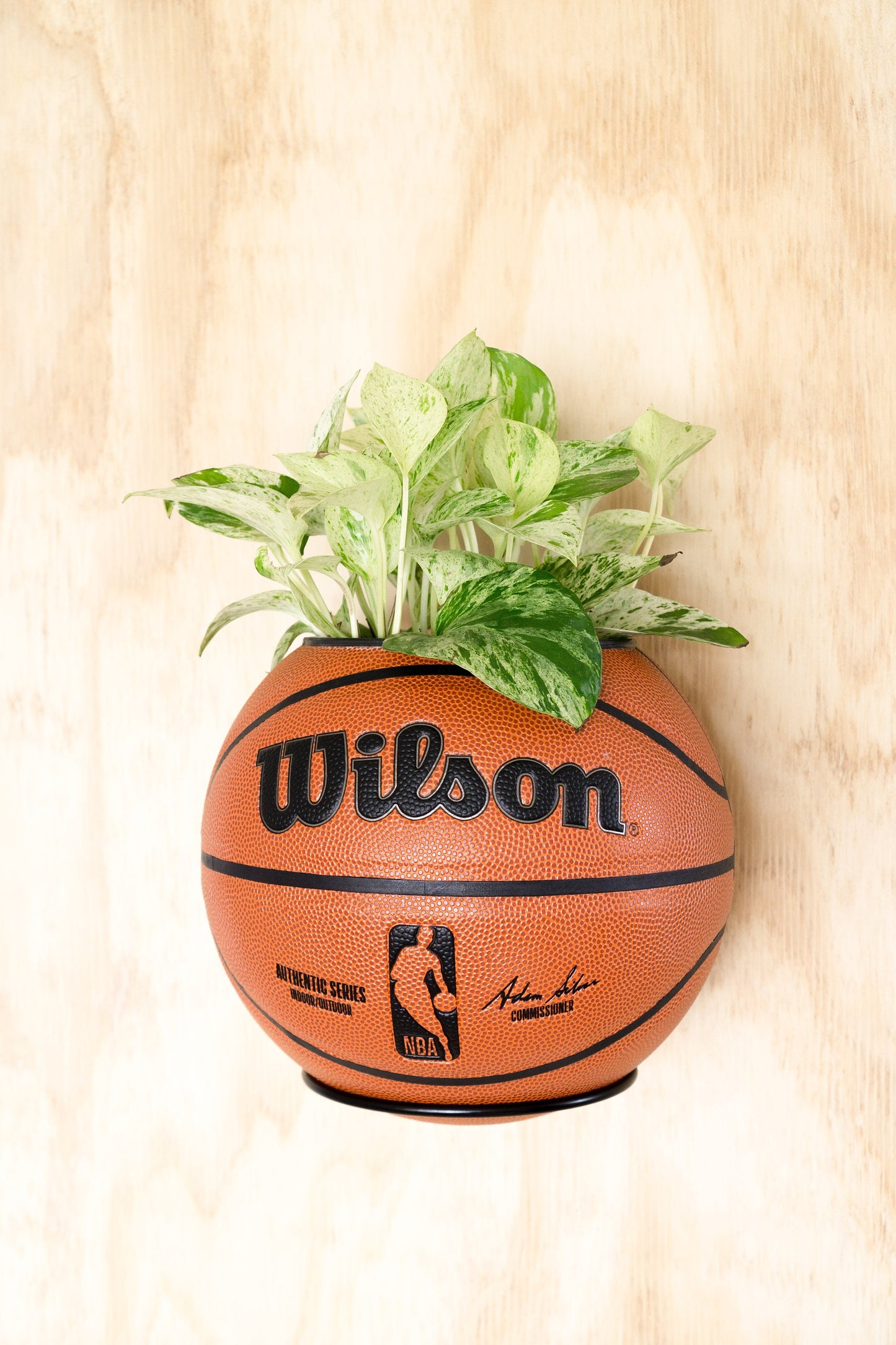plntrs - Wilson NBA Authentic Basketball Planter - new ball with stand (full size)