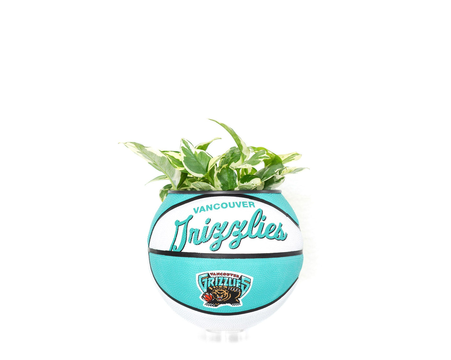 plntrs - Wilson Memphis Vancouver GrizzliesHardcourt Classic Mini Basketball Planter - new ball with stand