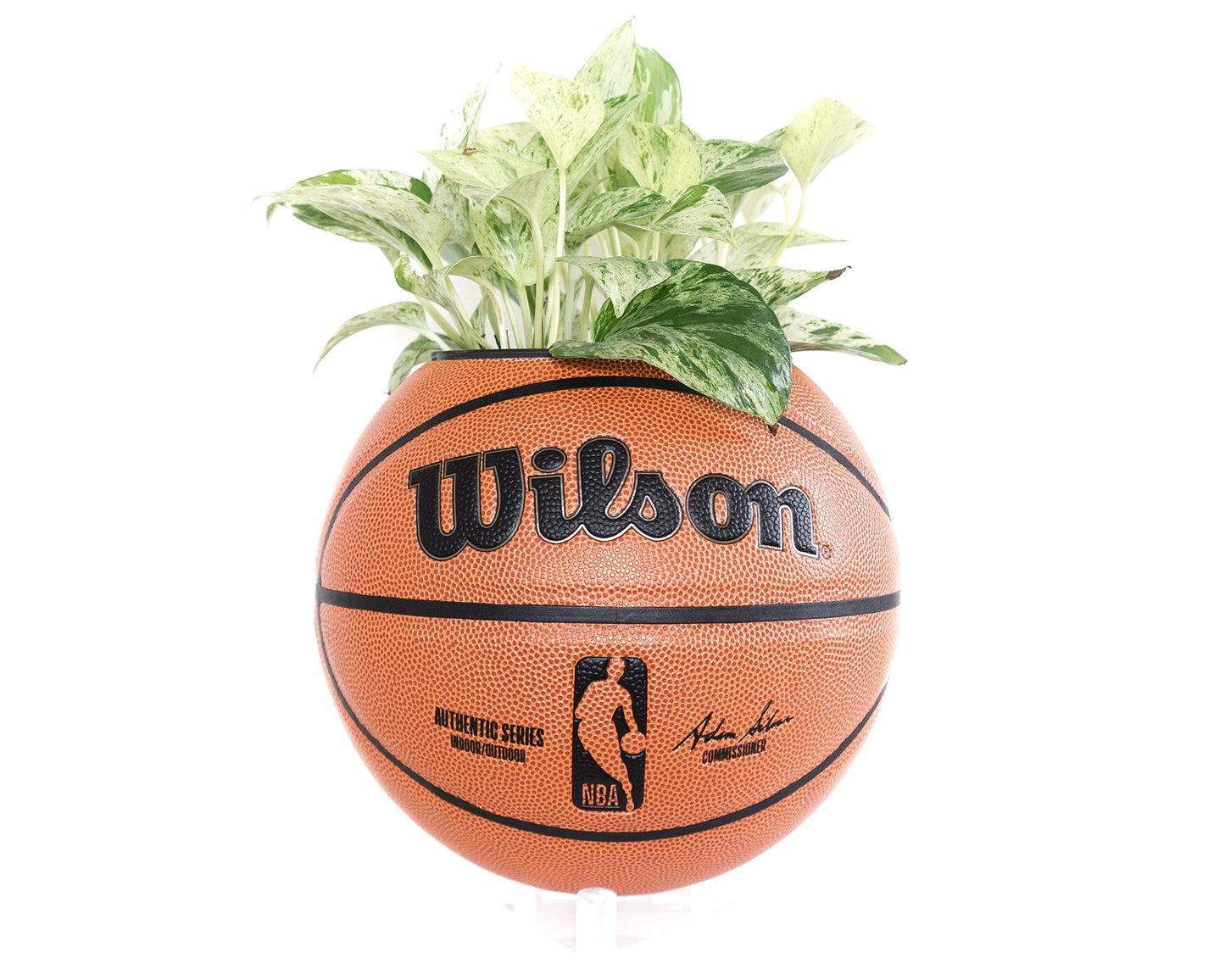 plntrs - Wilson NBA Authentic Basketball Planter - new ball with stand (full size)