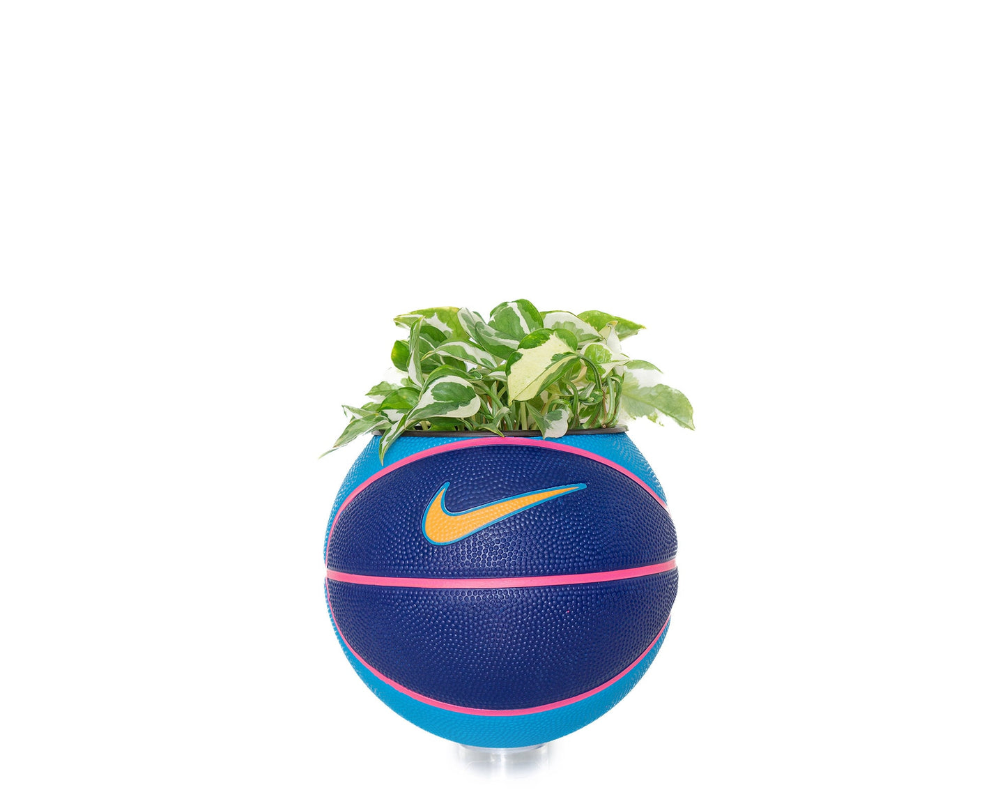 plntrs - Nike Swoosh Neon Skills Mini Basketball Planter - new ball with stand