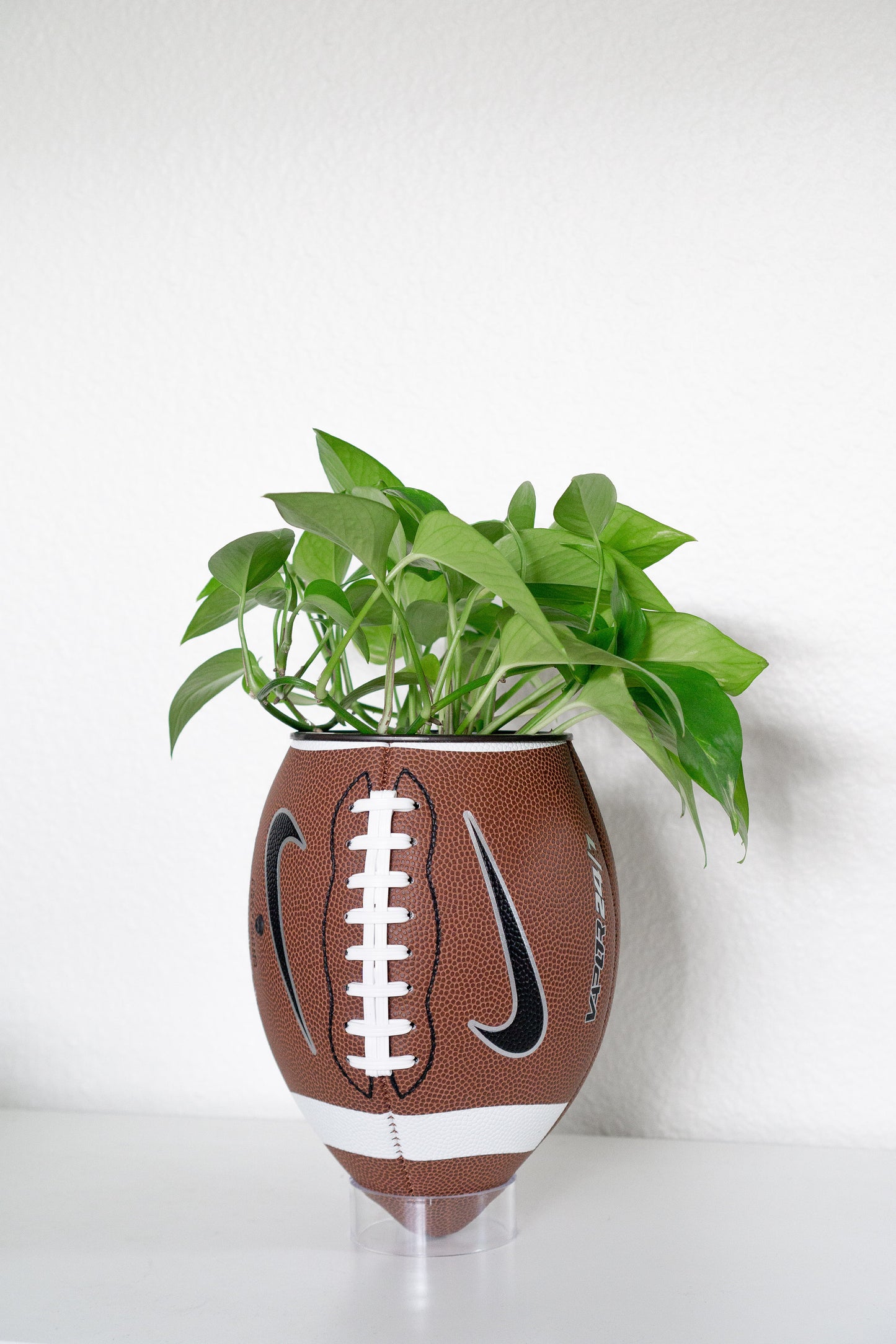 plntrs - Nike Swoosh Football Planter - new ball with stand