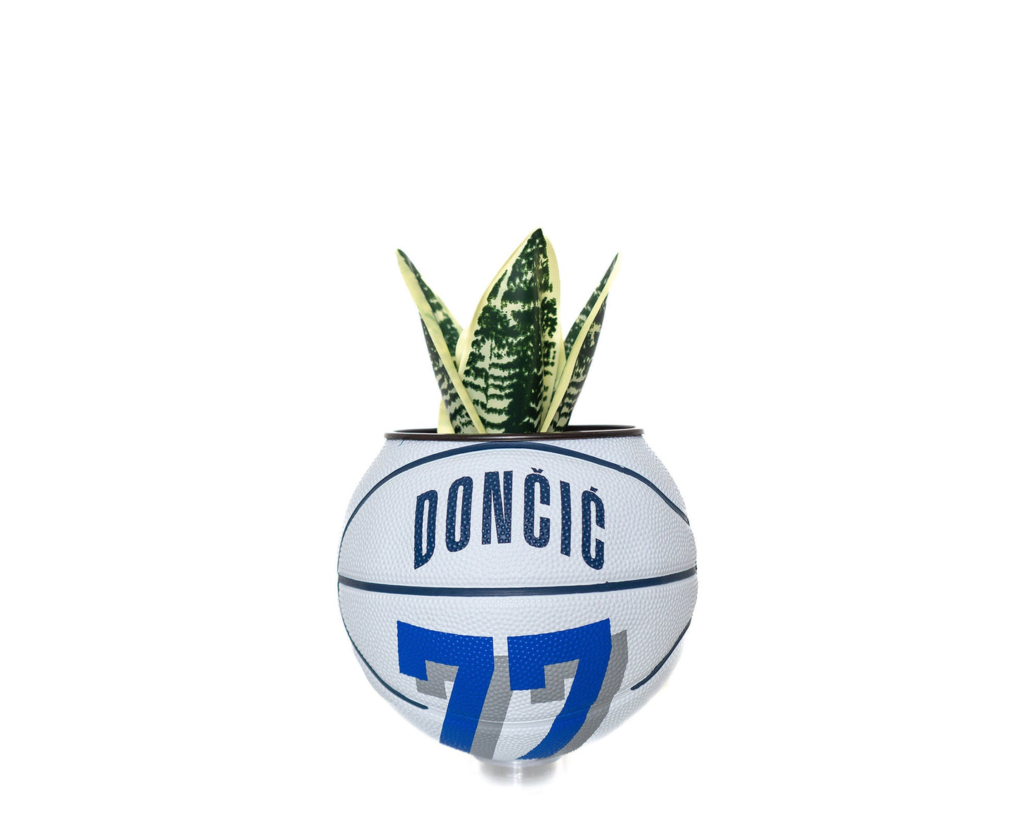 plntrs - Luka Doncic Lakers Mini Basketball Planter - new ball with stand