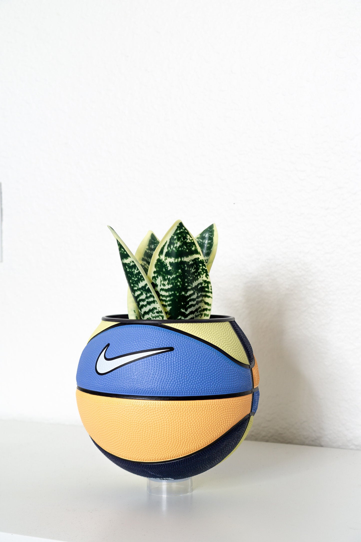 plntrs - Nike Swoosh Polar Melon Skills Mini Basketball Planter - new ball with stand