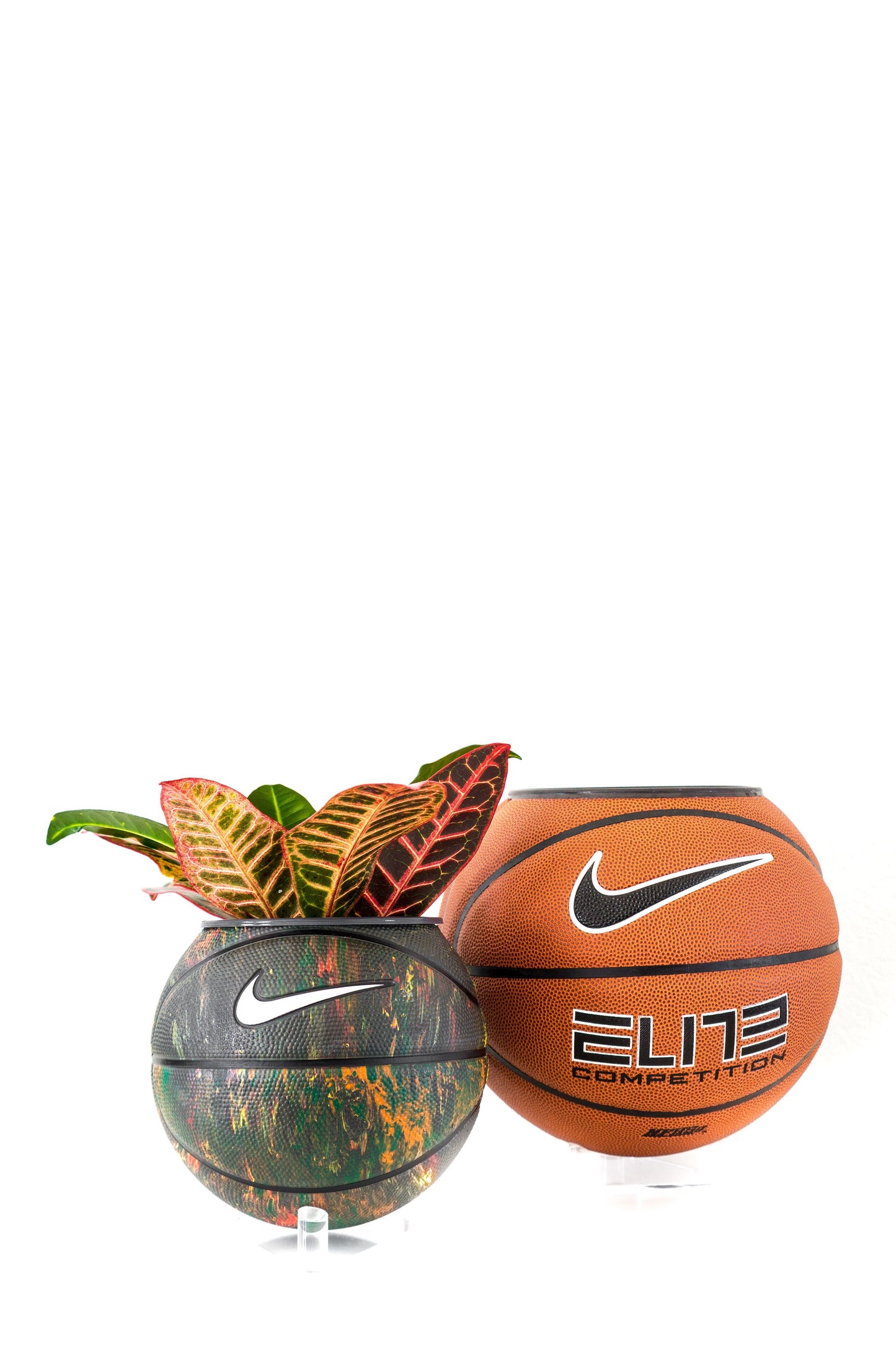 plntrs - Nike Swoosh Skills Revival Sportswear Mini Basketball Planter - new ball with stand