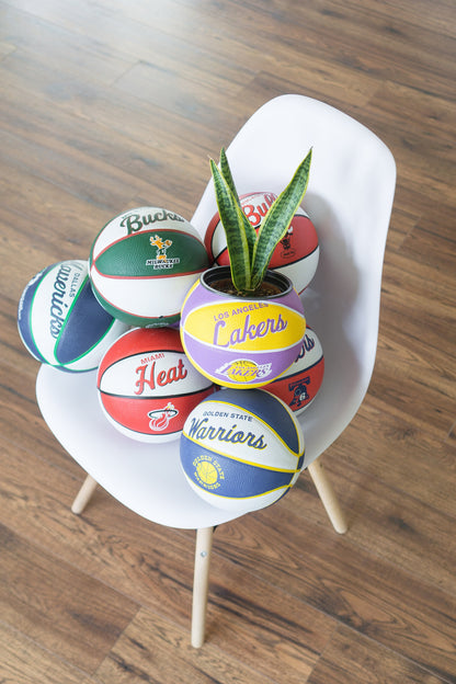 plntrs - Wilson Mavs Hardcourt Classic Mini Basketball Planter - new ball with stand
