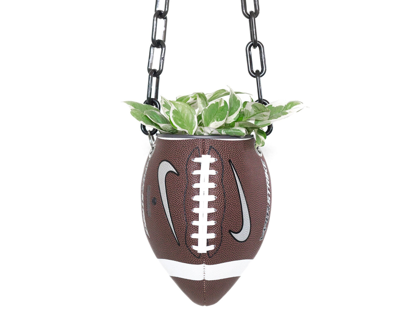 plntrs - Nike Swoosh Football Hanging Planter - new ball with chain