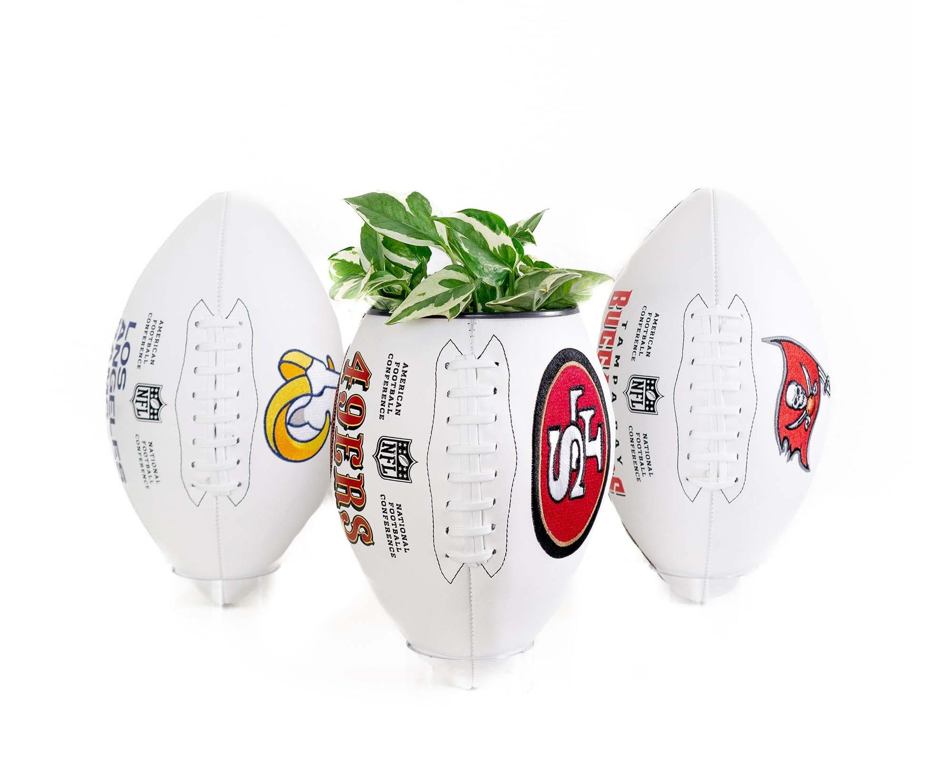 plntrs - NFL Team Wilson Football planter Playoffs superbowl - with stand