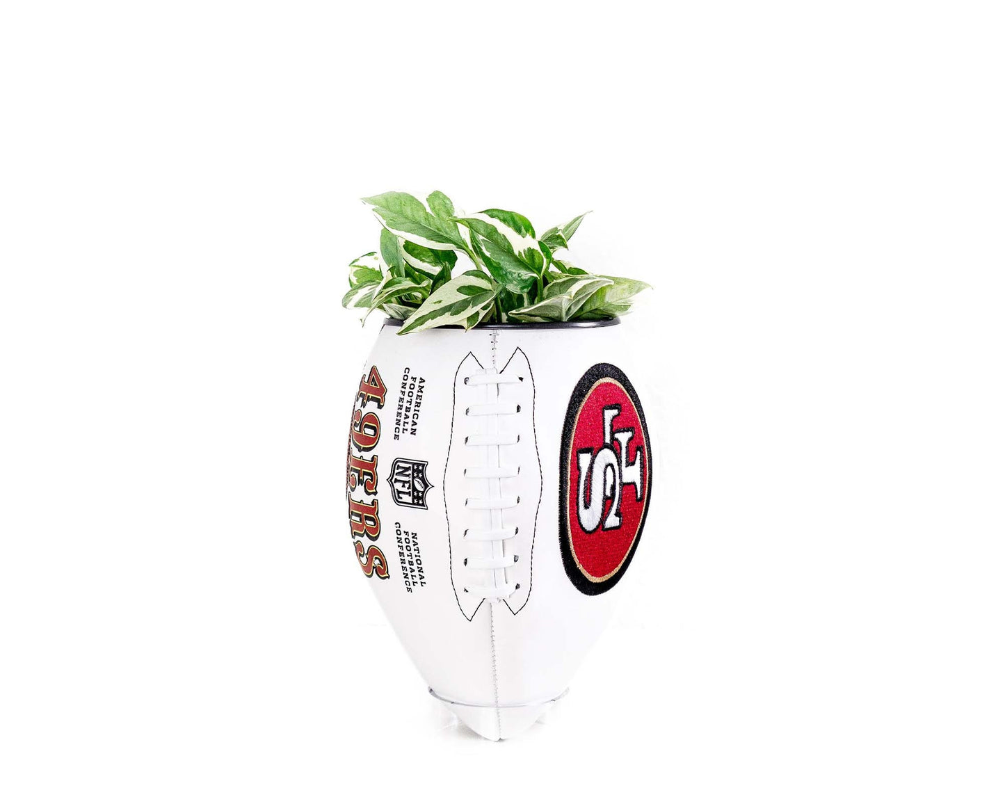 plntrs - NFL 49ers Team Wilson Football planter Playoffs superbowl - with stand