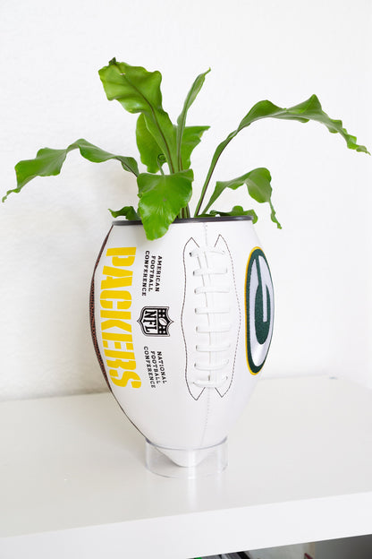 plntrs - NFL Green Bay Packers Team Wilson Football planter Playoffs superbowl - with stand