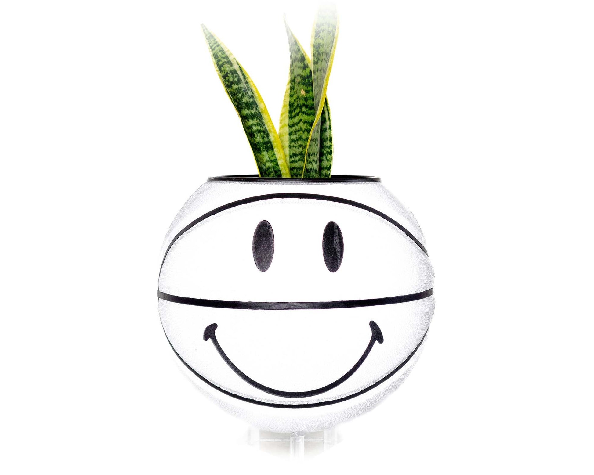 plntrs - Chinatown Market Smiley Face 3M reflective Basketball Planter FULL SIZE - new ball with stand