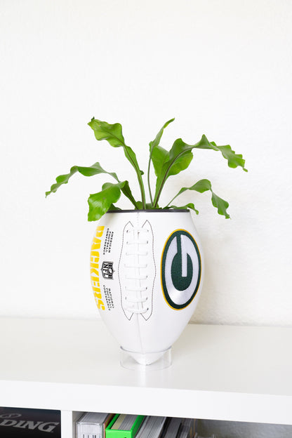 plntrs - NFL Green Bay Packers Team Wilson Football planter Playoffs superbowl - with stand