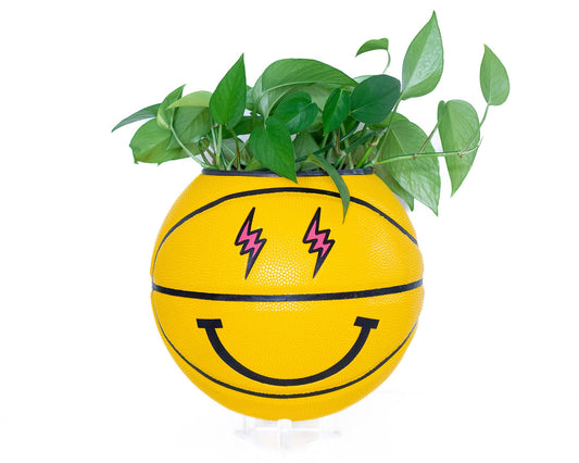 plntrs - J Balvin x Market Smiley Face Basketball Planter FULL SIZE - new ball with stand