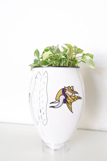 plntrs - NFL Minnesota Vikings Team Wilson Football planter Playoffs superbowl - with stand