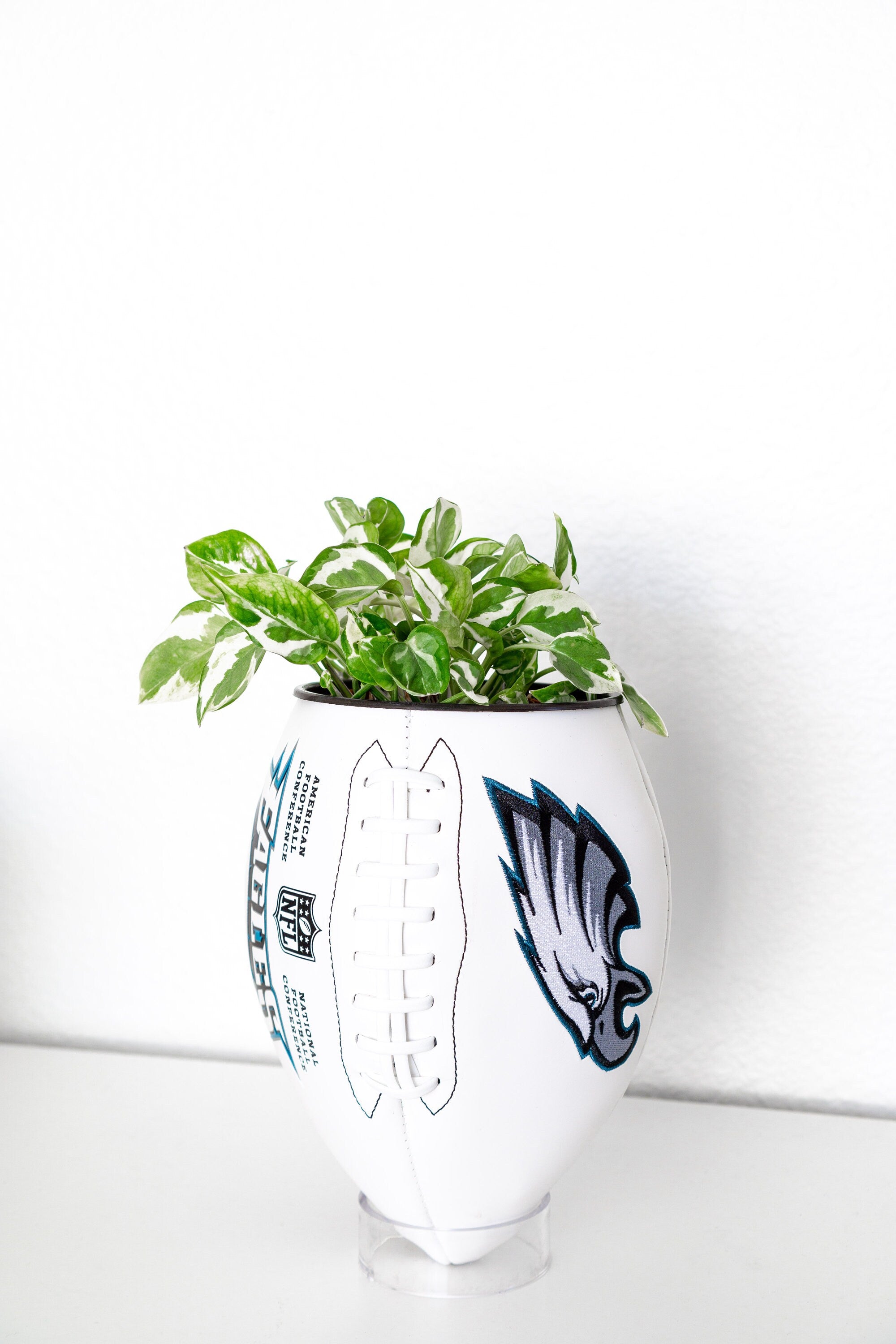 Plntrs - NFL Team Wilson Football outlet planter Playoffs superbowl - with stand