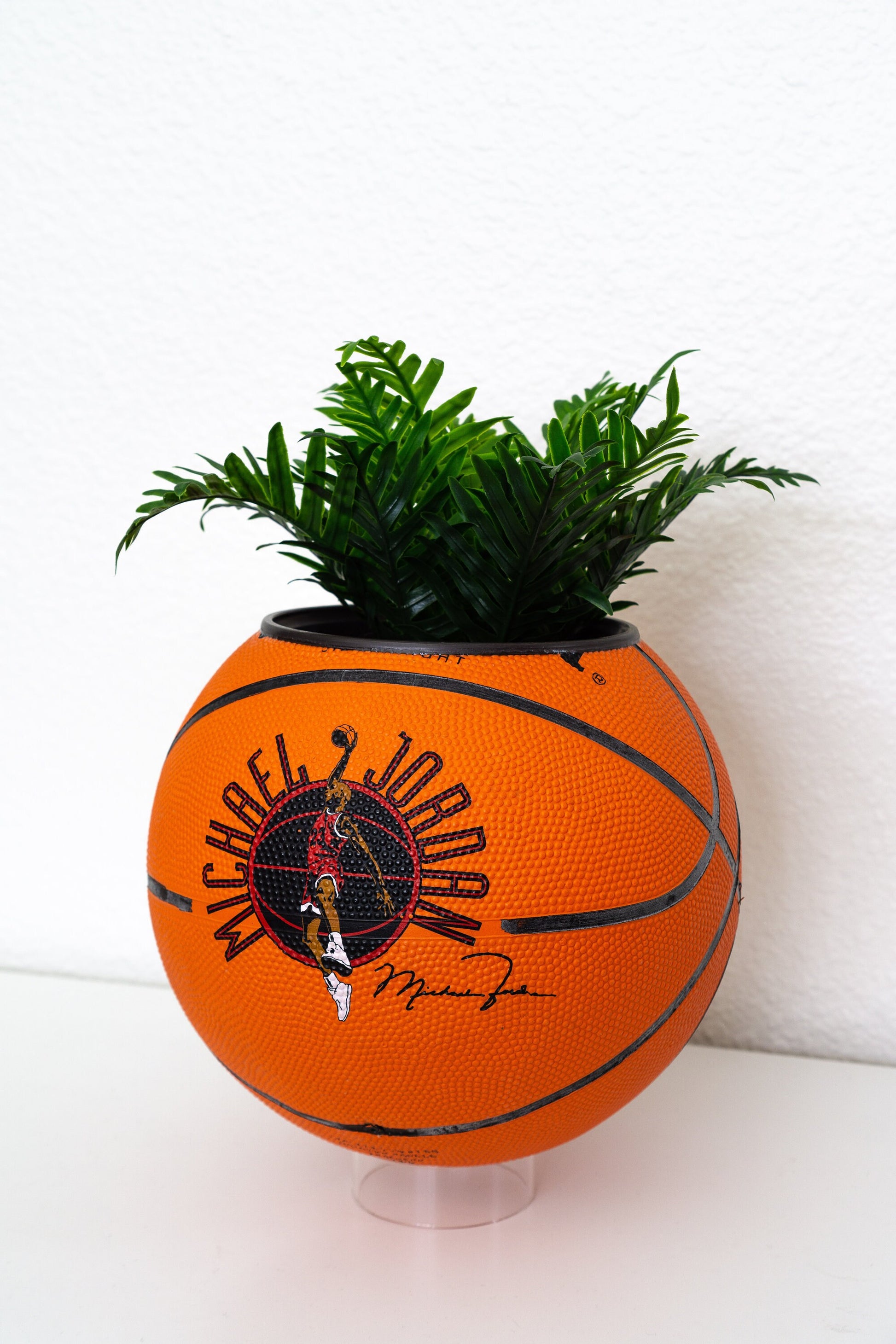 plntrs - Jordan Vintage 90s Wilson Basketball Planter FULL SIZE - new ball with stand