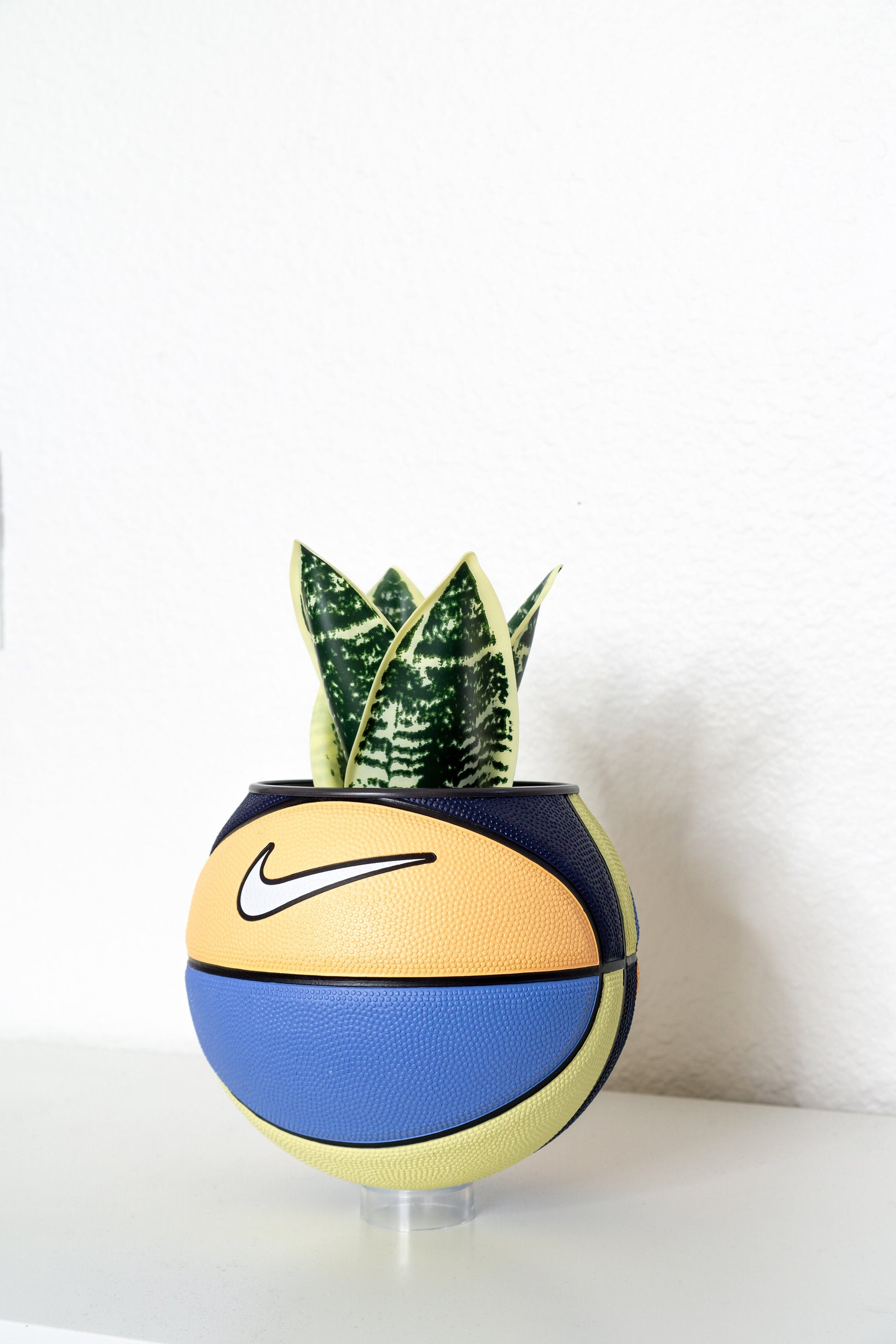plntrs - Nike Swoosh Polar Melon Skills Mini Basketball Planter - new ball with stand
